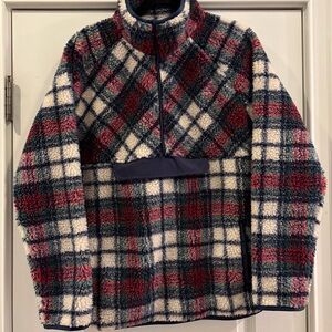 Vineyard Vines Tartan Sherpa Popover